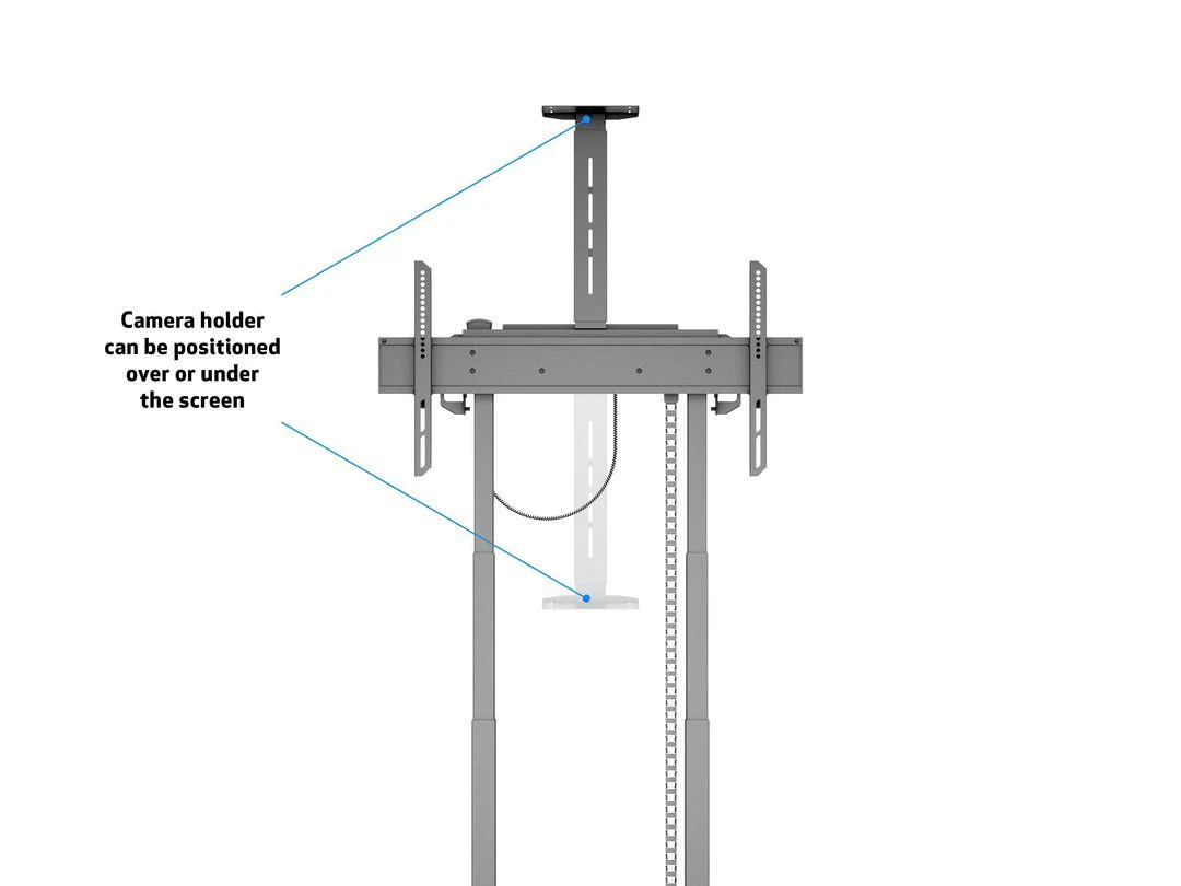 Laikiklis „Multibrackets MB“ motorizuotas grindų stovas 120 kg Juodas, 800x400, 42-100"