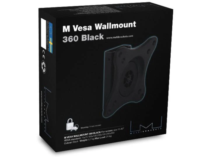 Laikiklis Multibrackets Daugialaikiai laikikliai MB WALLMOUNT 360 25KG VESA 75-200 BL