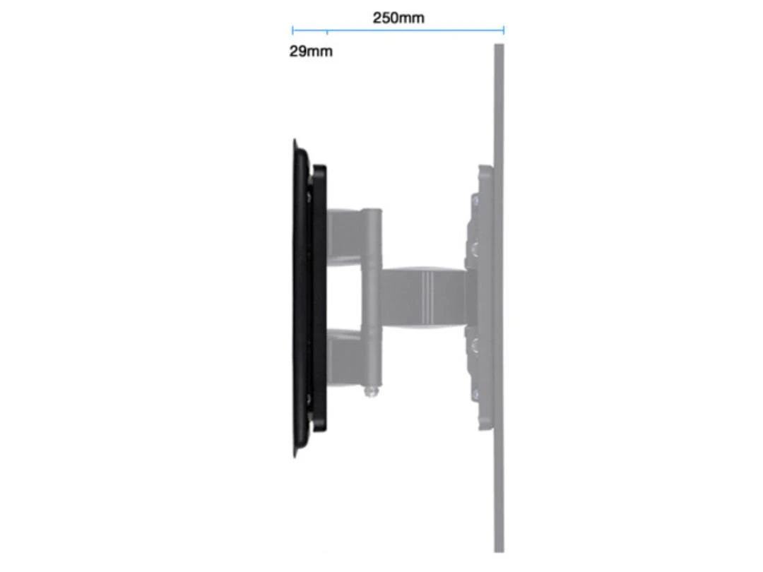 Laikiklis Multibrackets Daugiafunkciniai laikikliai MB SLIM TILT&TURN 40KG VESA 400 BL