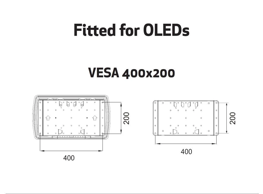 Laikiklis Multibrackets Daugiafunkciniai laikikliai MB SLIM TILT&TURN 40KG VESA 400 BL
