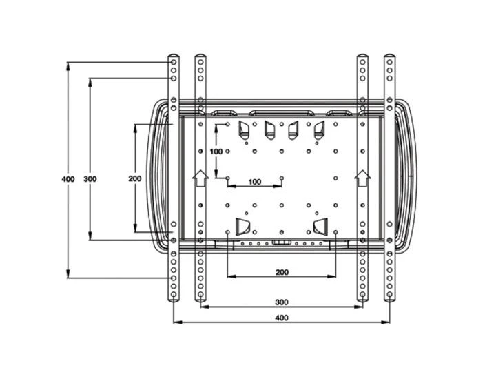 Laikiklis Multibrackets Daugiafunkciniai laikikliai MB SLIM TILT&TURN 40KG VESA 400 BL