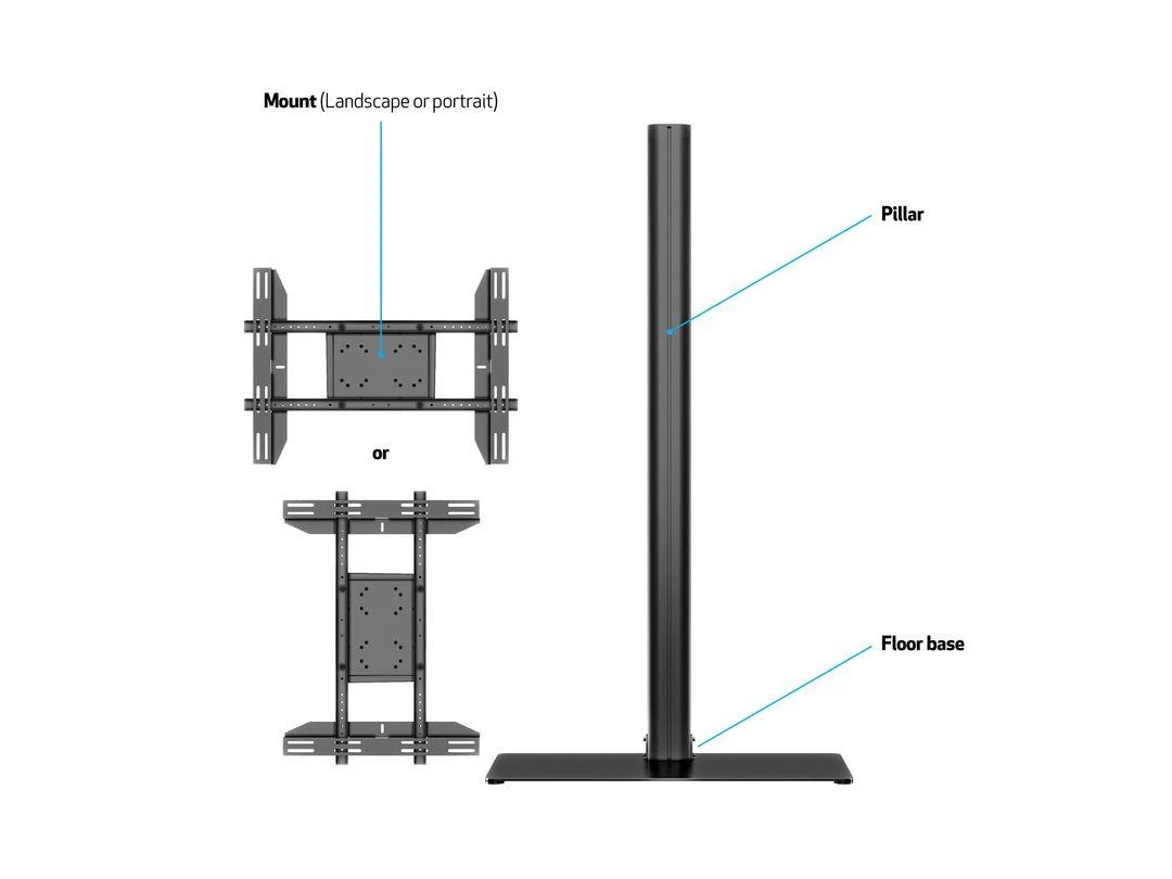 Laikiklis Multibrackets Daugialaikiai laikikliai MB EKRANAS STOVAS 180 W. VIENAS GRINDAS