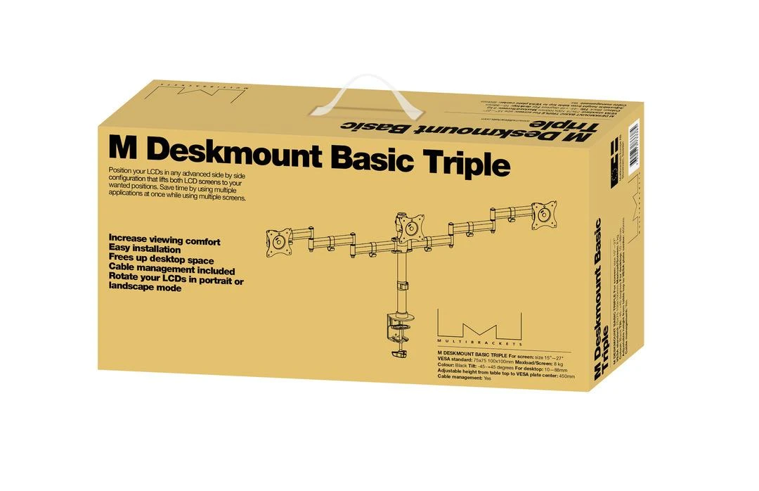 Laikiklis Multibrackets MB DESKMOUNT BASIC TRIPLE Juodas MAX 7.5KG