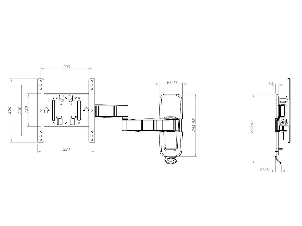Laikiklis Multibrackets „Multibracket M VESA Flexarm Tilt & Turn III Small“