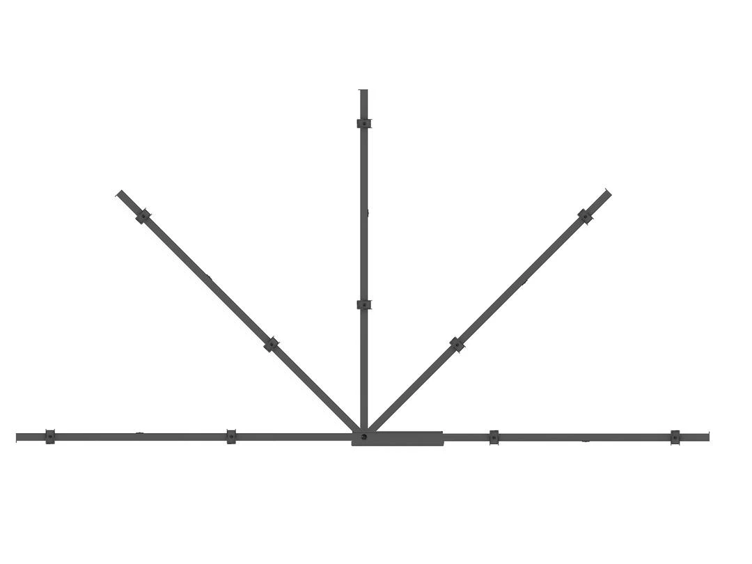 Laikiklis Multibrackets Daugiafunkciniai laikikliai MB UNIVERSAL SWING ARM 180 DEGREES LARGE Juodas