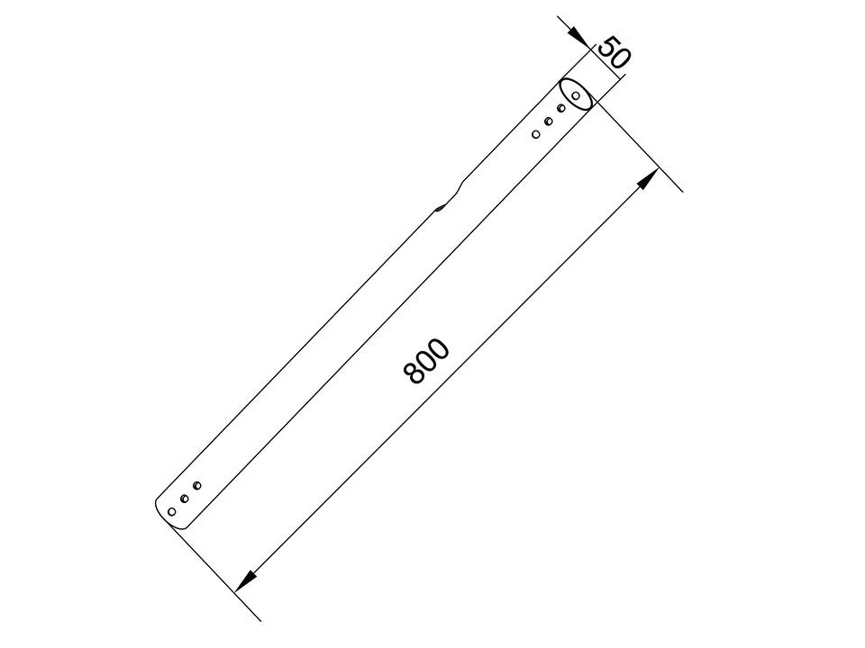 Laikiklis Multibrackets MB PRO SERIES - EXTENSION PIPE 0.8MB Juodas