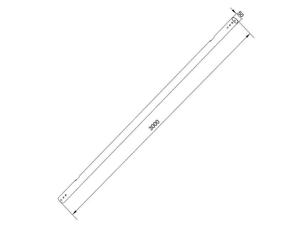 Laikiklis Multibrackets MB PRO SERIES - EXTENSION PIPE 3MB Juodas