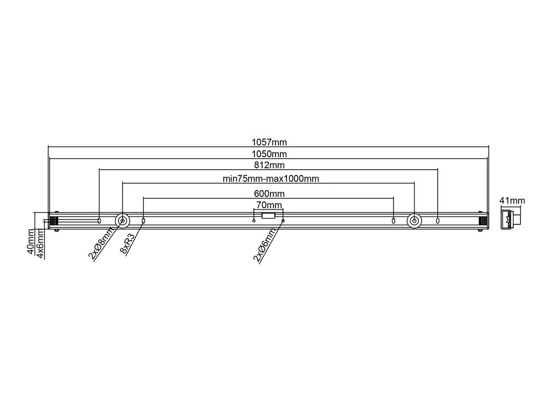 Laikiklis Multibrackets MB WALLMOUNT L 80KG MAX.900X600 BL
