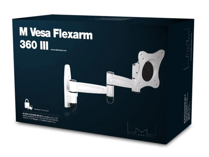 Laikiklis Multibrackets Daugiafunkciniai laikikliai MB FLEXARM 360 III 25KG VESA 75-200 SLVR