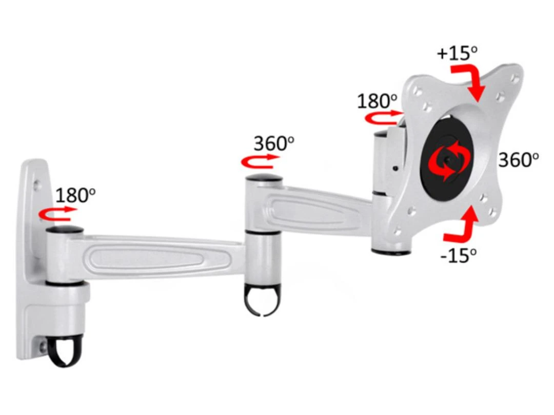 Laikiklis Multibrackets Daugiafunkciniai laikikliai MB FLEXARM 360 III 25KG VESA 75-200 SLVR