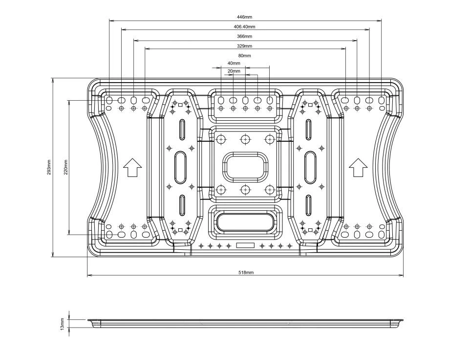 Laikiklis Multibrackets Daugiafunkciniai laikikliai MB SLIM TILT&TURN HD 52KG MAX.400X400