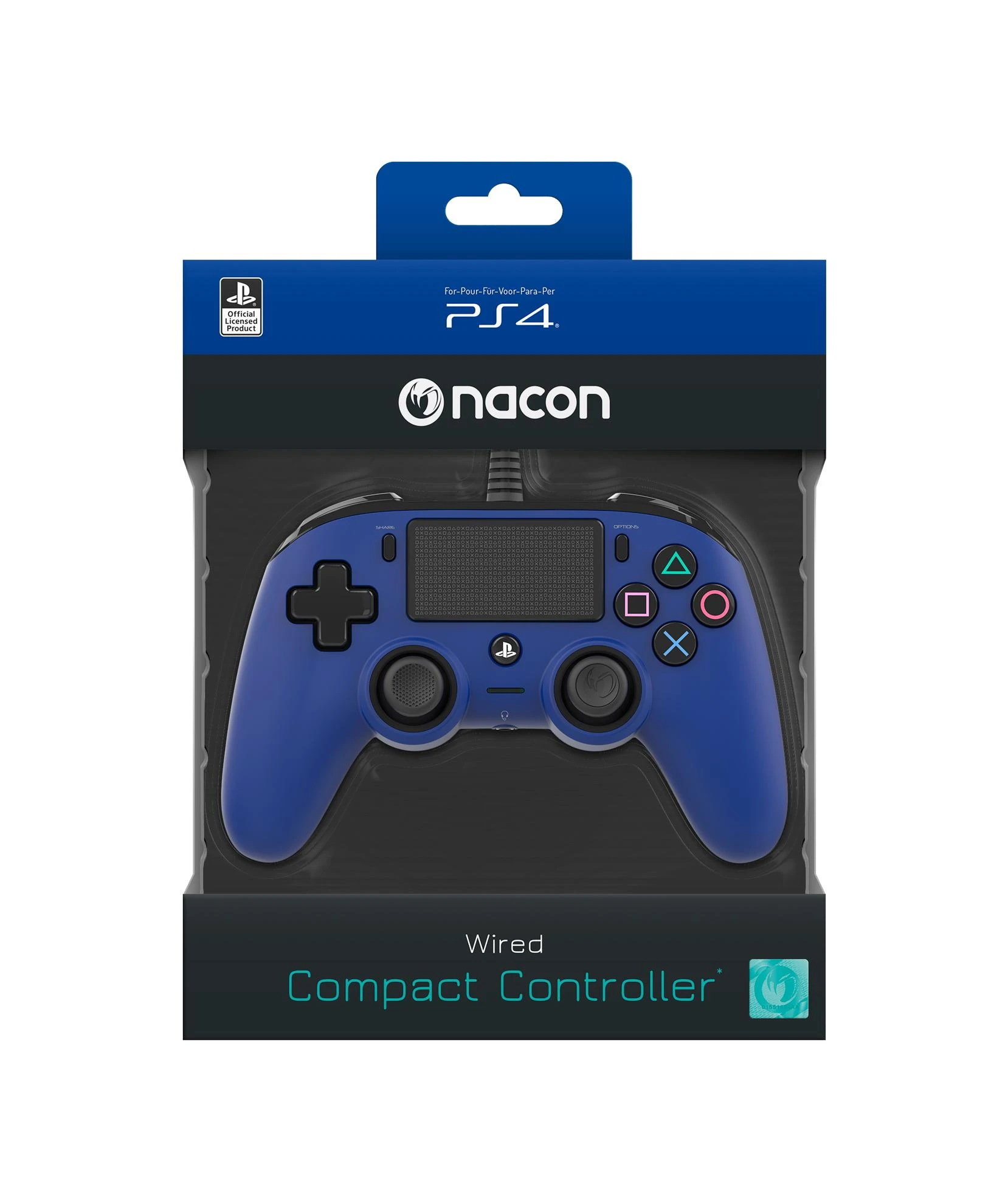 NACON PS4OFCPADBLUE žaidimų valdiklis Žaidimų pultelis PlayStation 4 Mėlyna