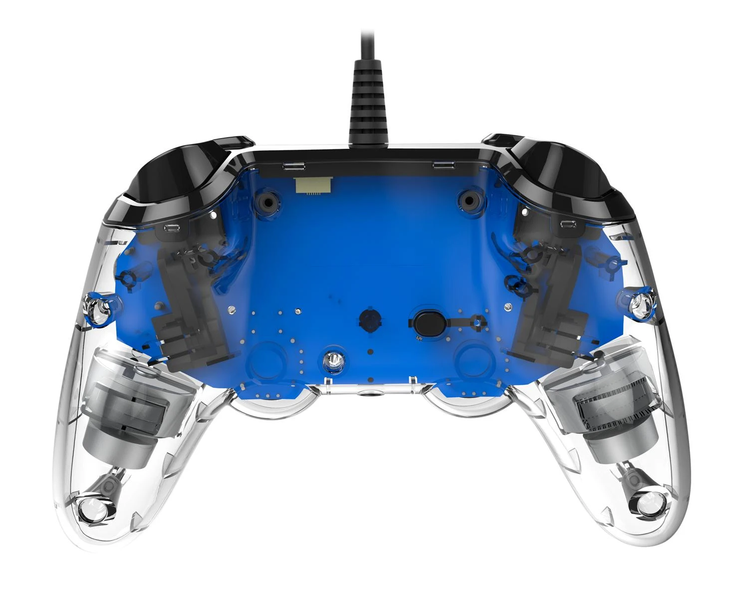 NACON PS4OFCPADCLBLUE žaidimų valdiklis Žaidimų pultelis PlayStation 4 Analoginis / skaitmeninis Mėlyna, Permatomas