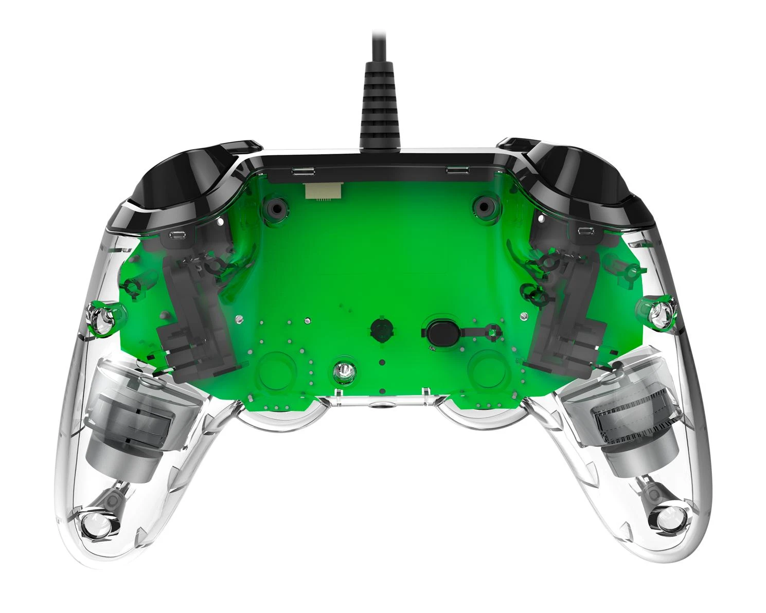 NACON PS4OFCPADCLGREEN žaidimų valdiklis Žaidimų pultelis PlayStation 4 Analoginis / skaitmeninis Žalia, Permatomas
