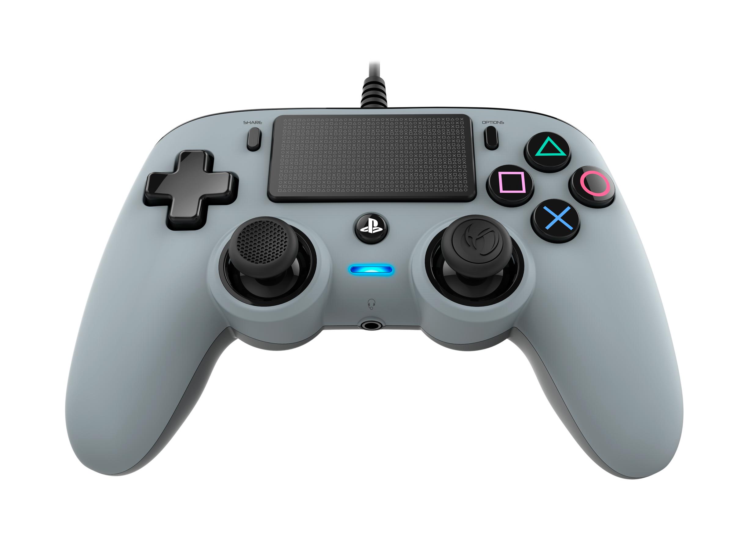 NACON PS4OFCPADGREY žaidimų valdiklis Žaidimų pultelis PlayStation 4 Analoginis / skaitmeninis Pilka