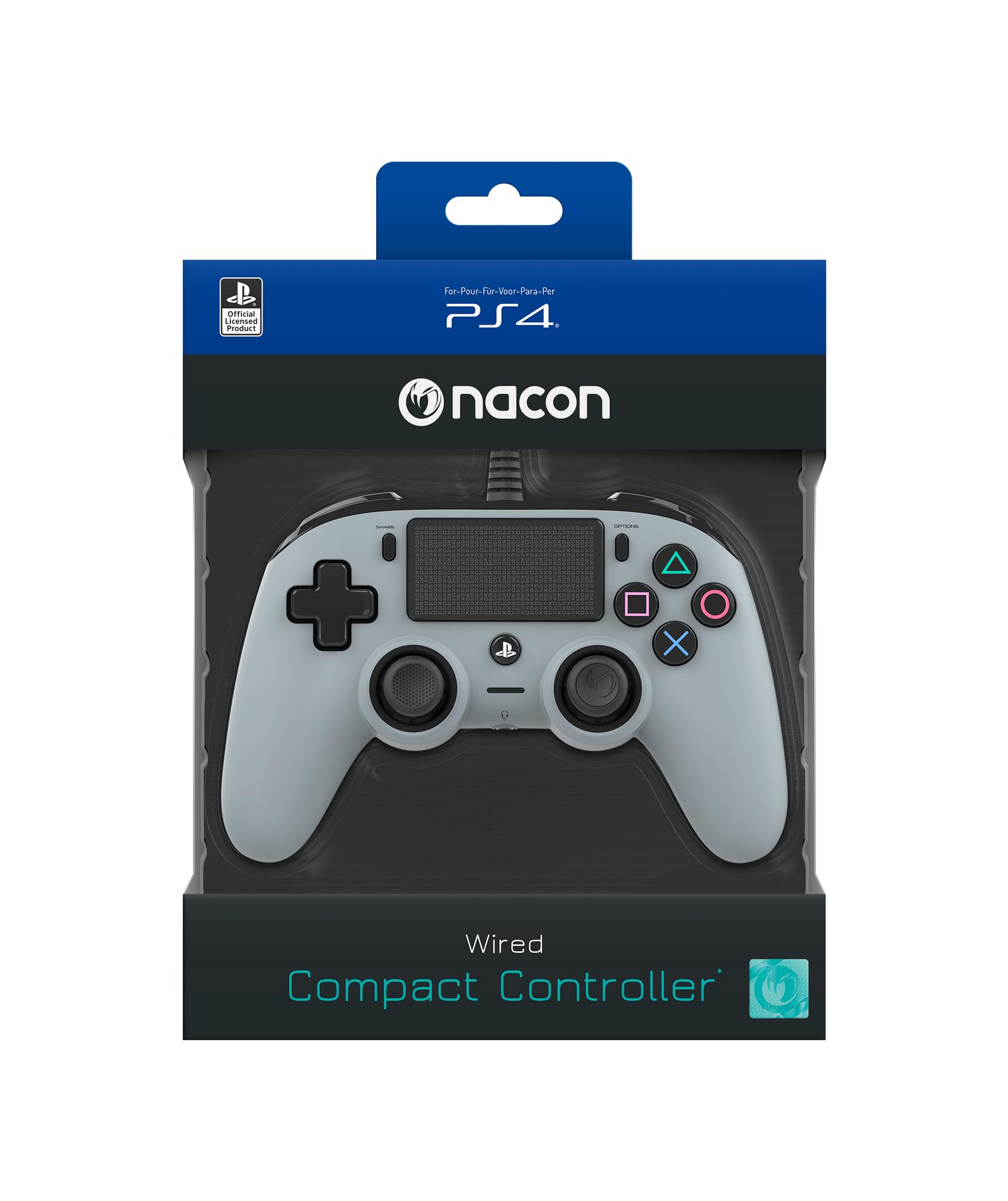 NACON PS4OFCPADGREY žaidimų valdiklis Žaidimų pultelis PlayStation 4 Analoginis / skaitmeninis Pilka