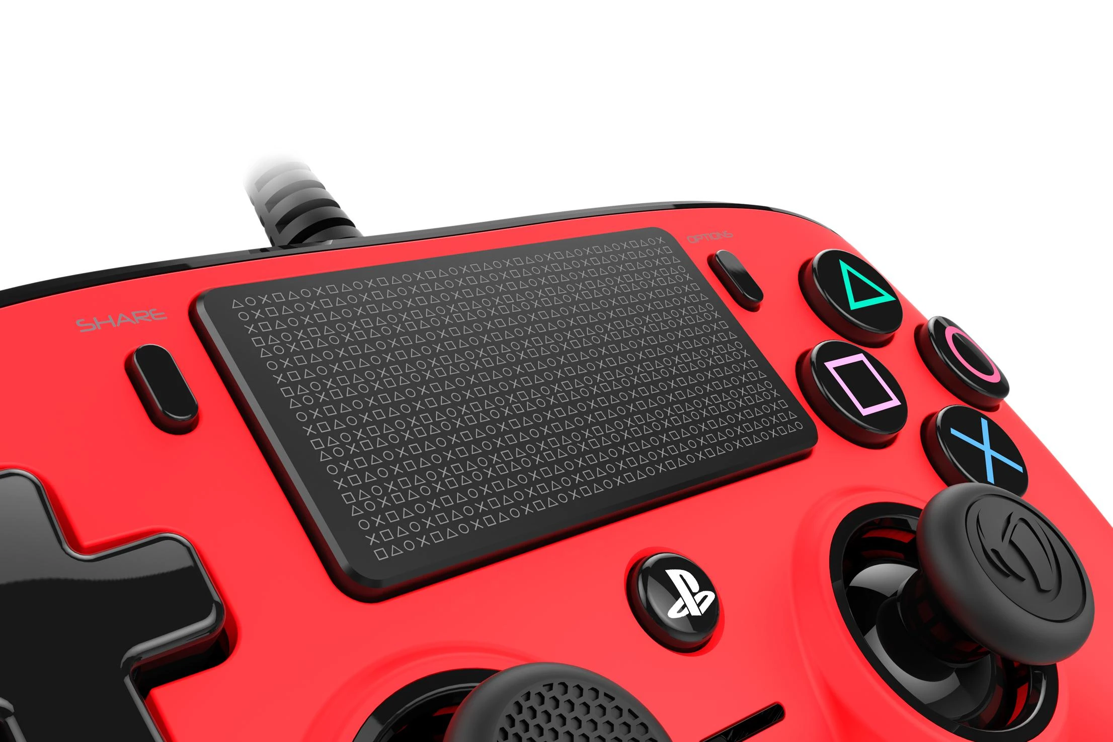 NACON PS4OFCPADRED žaidimų valdiklis Žaidimų pultelis PlayStation 4 Analoginis / skaitmeninis Raudona
