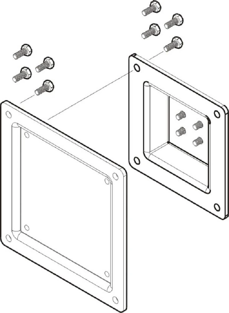 Laikiklis Neomounts NEWSTAR VESA CONVERSION PLATE - VESA 75 TO 100 - Juodas