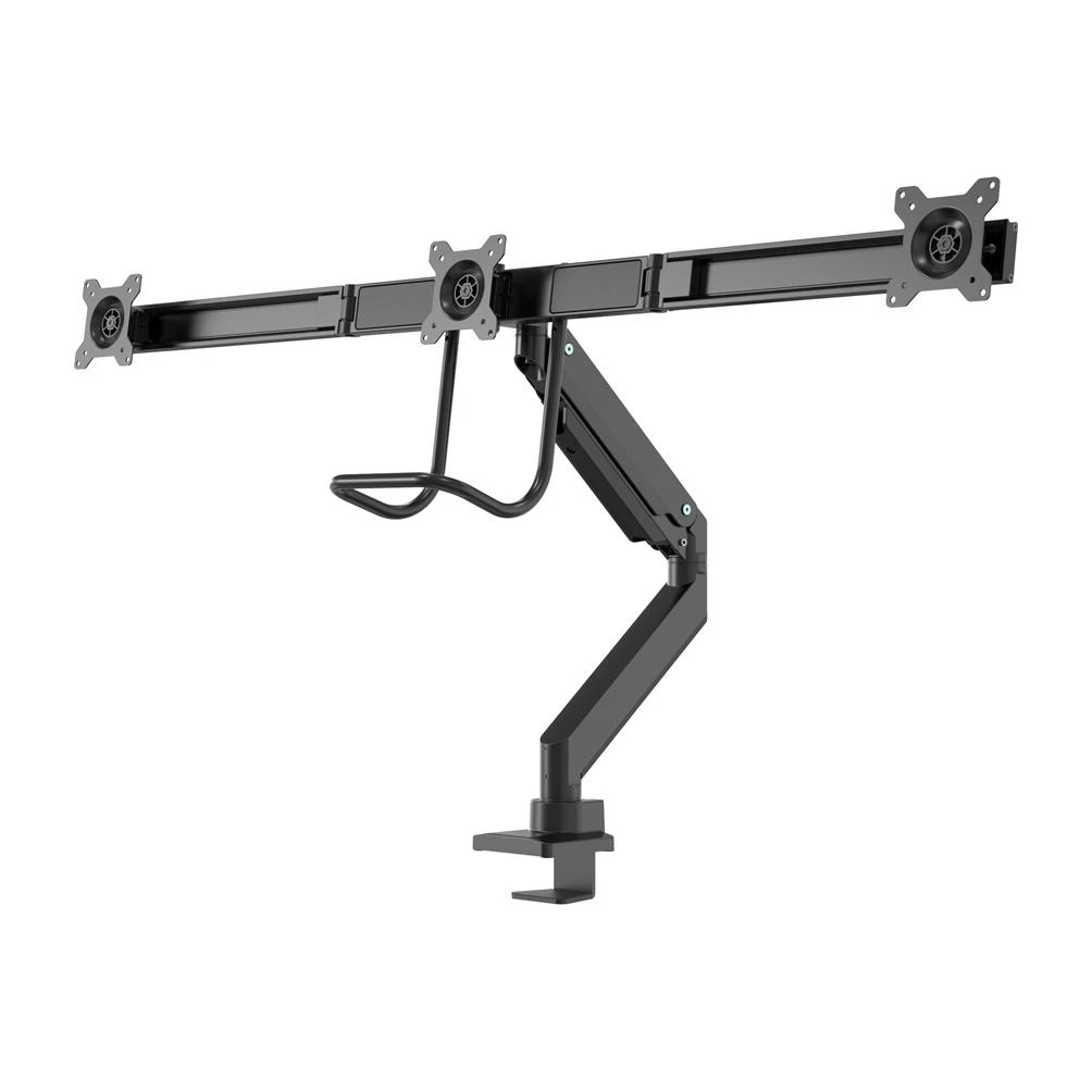 Neomounts Newstar NM-D775DX3BLACK monitoriaus laikiklis arba stovas 61 cm (24") Gnybtas / varžtai Juoda
