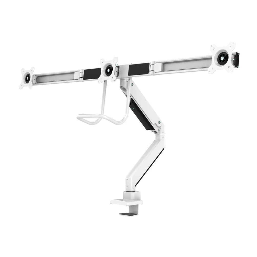 Newstar NM-D775DX3WHITE monitoriaus laikiklis arba stovas 61 cm (24") Gnybtas / varžtai Balta
