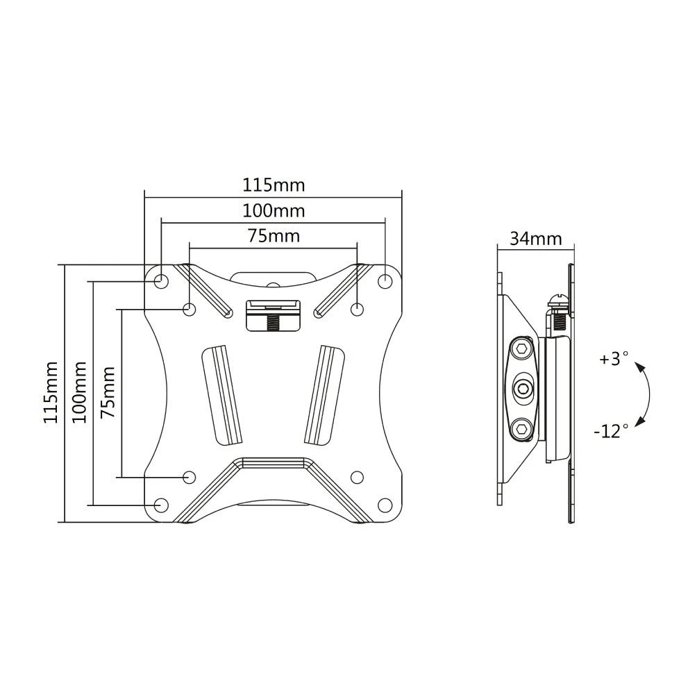 NEOMOUNTS SELECT plokščio ekrano sieninis laikiklis, pakreipiamas, 10–30 colių, VESA 75–100, maks. 25 kg, juodas