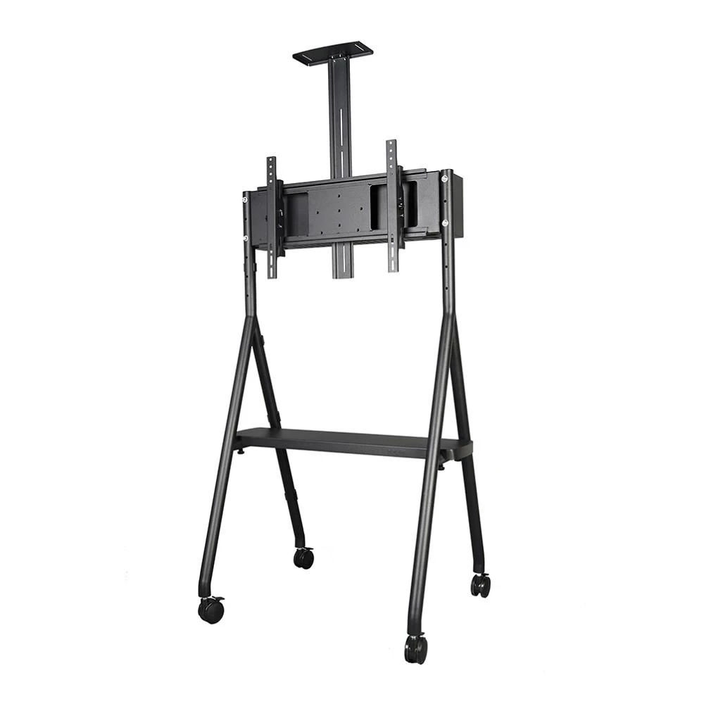 Laikiklis „Neomounts NEWSTAR“ MOBILUSIS PLOKŠČIAEKRANIO GRINDŲ STOVAS (AUKŠTIS: 110–144 CM) 32–65" Juodas