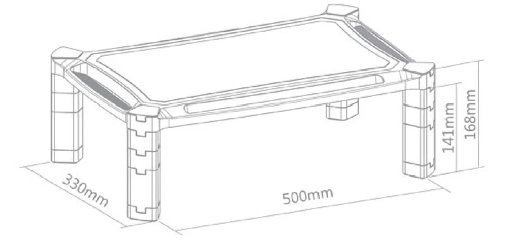 Laikiklis Neomounts NewStar Monitorius Raiser (height adjustment: 16,8 cm), c:Juodas