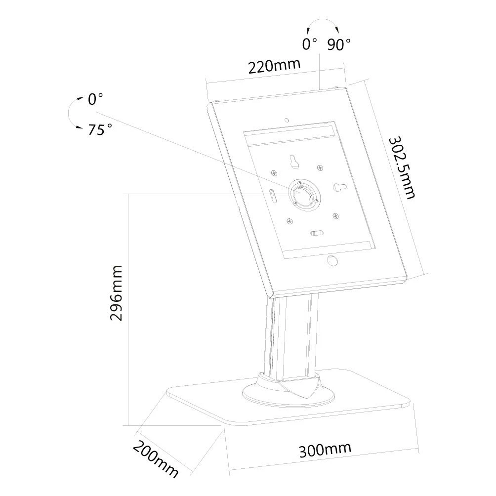 NewStar Planšetė Desk Stand (for Apple iPad 2/3/4/Air/Air 2), c:Baltas