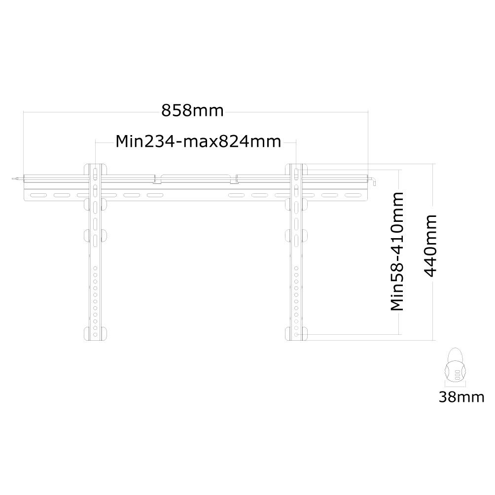 Neomounts Newstar PLASMA-W065 plokščiųjų ekranų sieninis laikiklis 190,5 cm (75") Sidabras