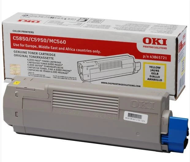 OKI Toneris geltonas 6000 puslapių fuer C5850 C5950