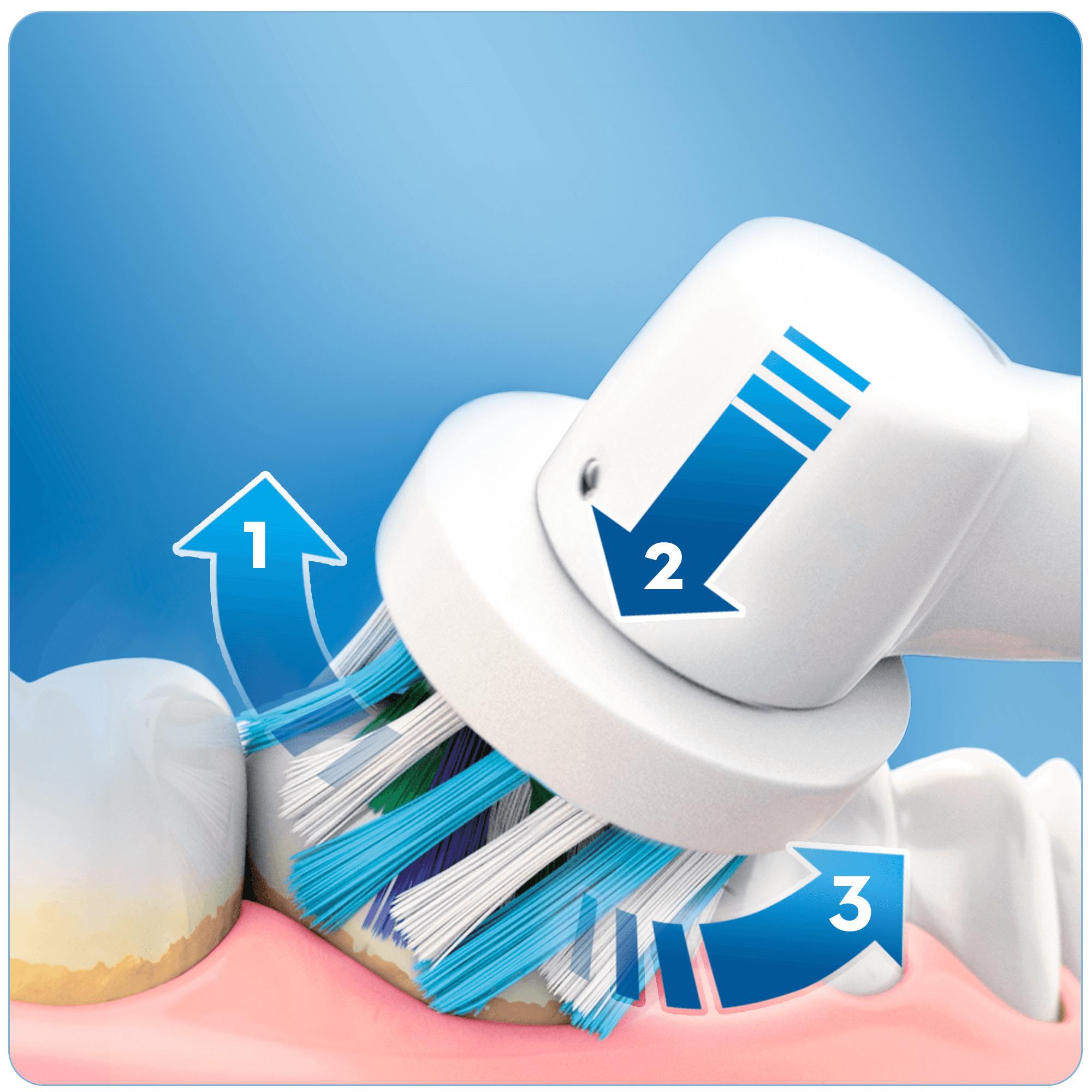 Braun Oral-B Vitality 80312499 elektrinis dantų šepetėlis Suaugusiems Besisukantis vibruojantis dantų šepetėlis Juoda, Balta