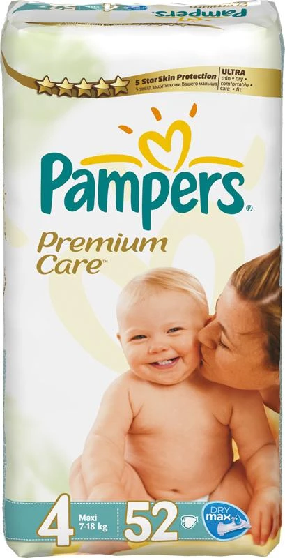 Pampers Sauskelnės Premium Care 4 52 vnt