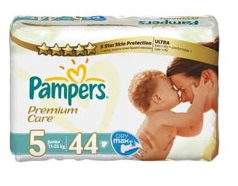 Pampers Premium Care , 5, 11 - 25 kg 44 vnt