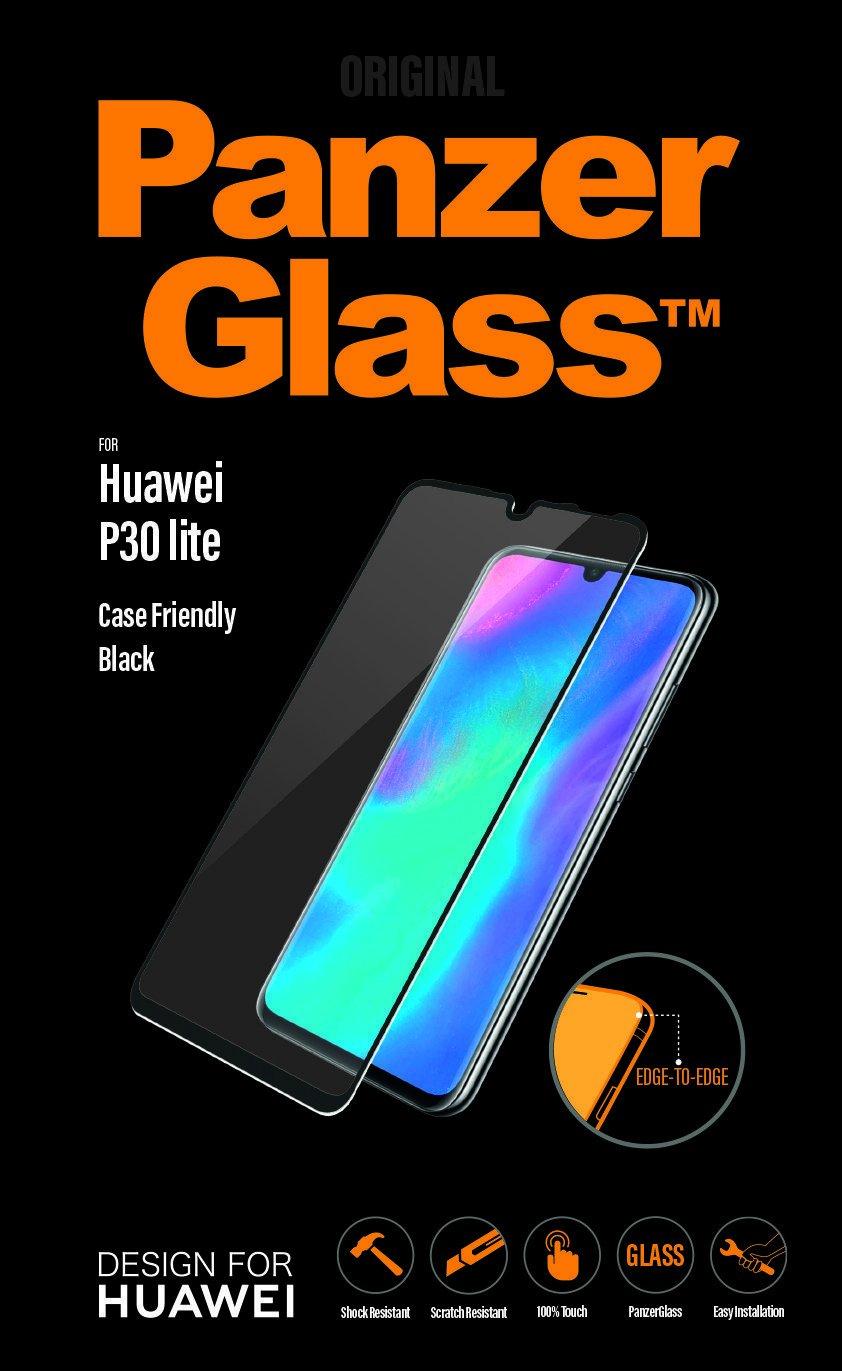 Panzer Glass PanzerGlass Huawei, P30 lite, Glass, Juodas, Case Friendly