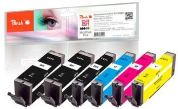 Peach 0F320134 rašalo kasetė Compatible Juoda, Žydras, Rausvai raudona, Geltona Sudėtinė pakuotė 6 vnt