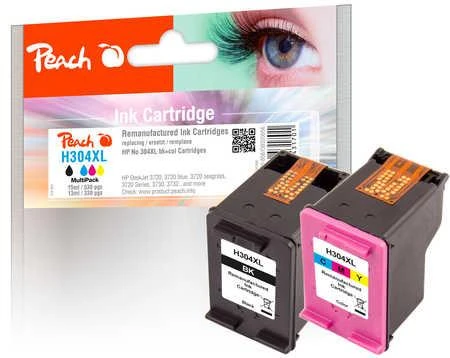 Peach PI300-808 rašalo kasetė Juoda, Žydras, Rausvai raudona, Geltona 2 vnt