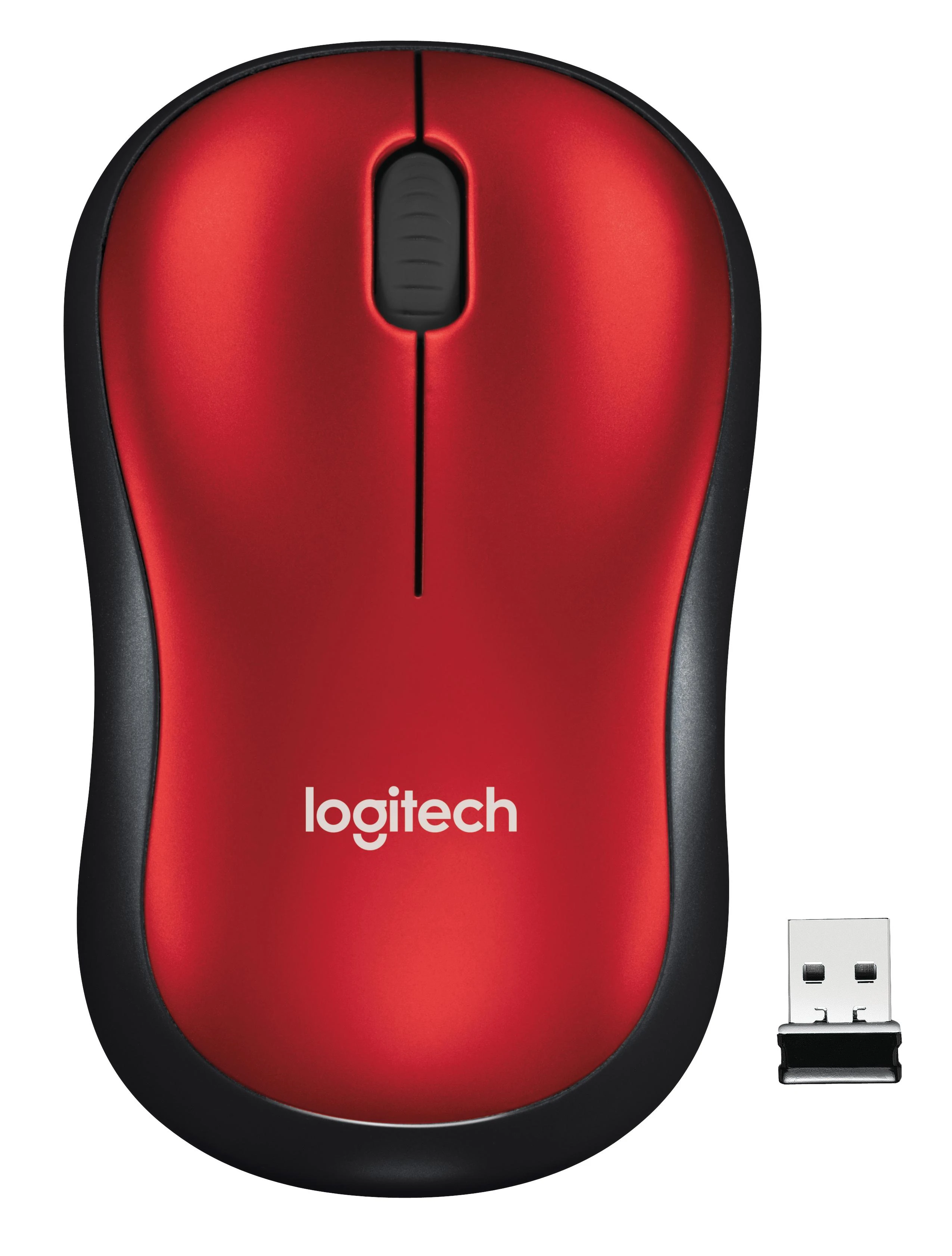Bevielė pelė Logitech M185. Raudona