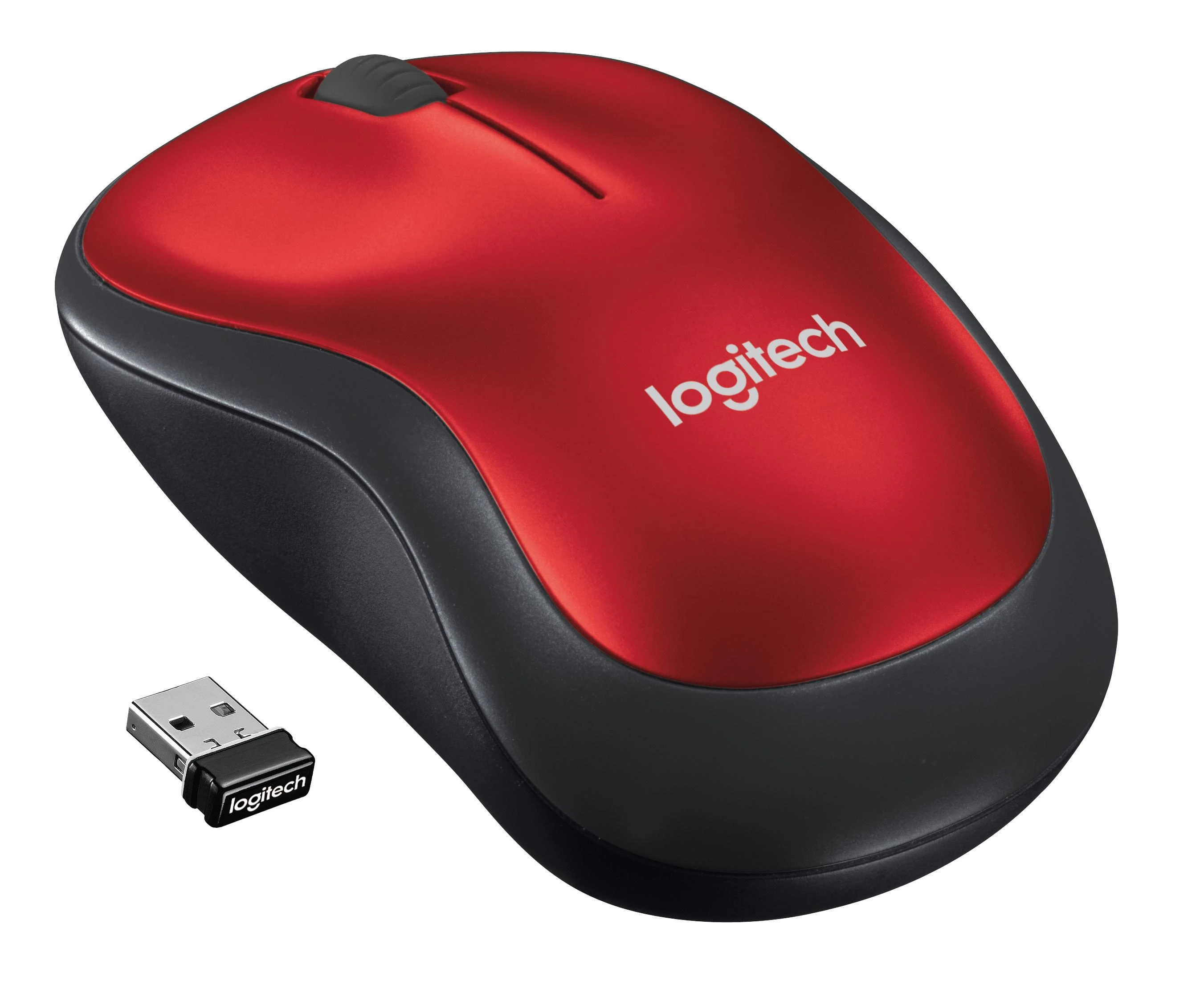 Bevielė pelė Logitech M185. Raudona