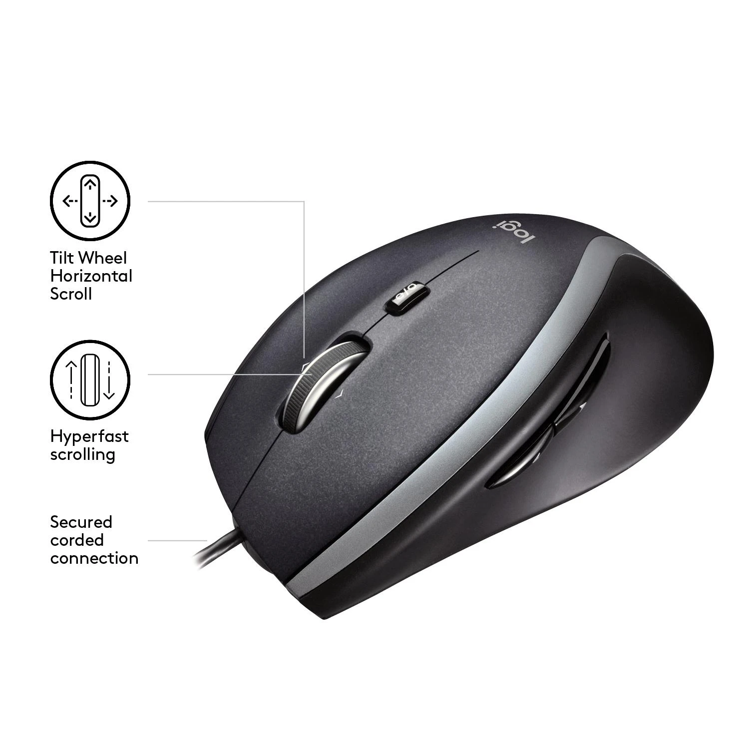 Laidinė pelė Logitech M500 juoda