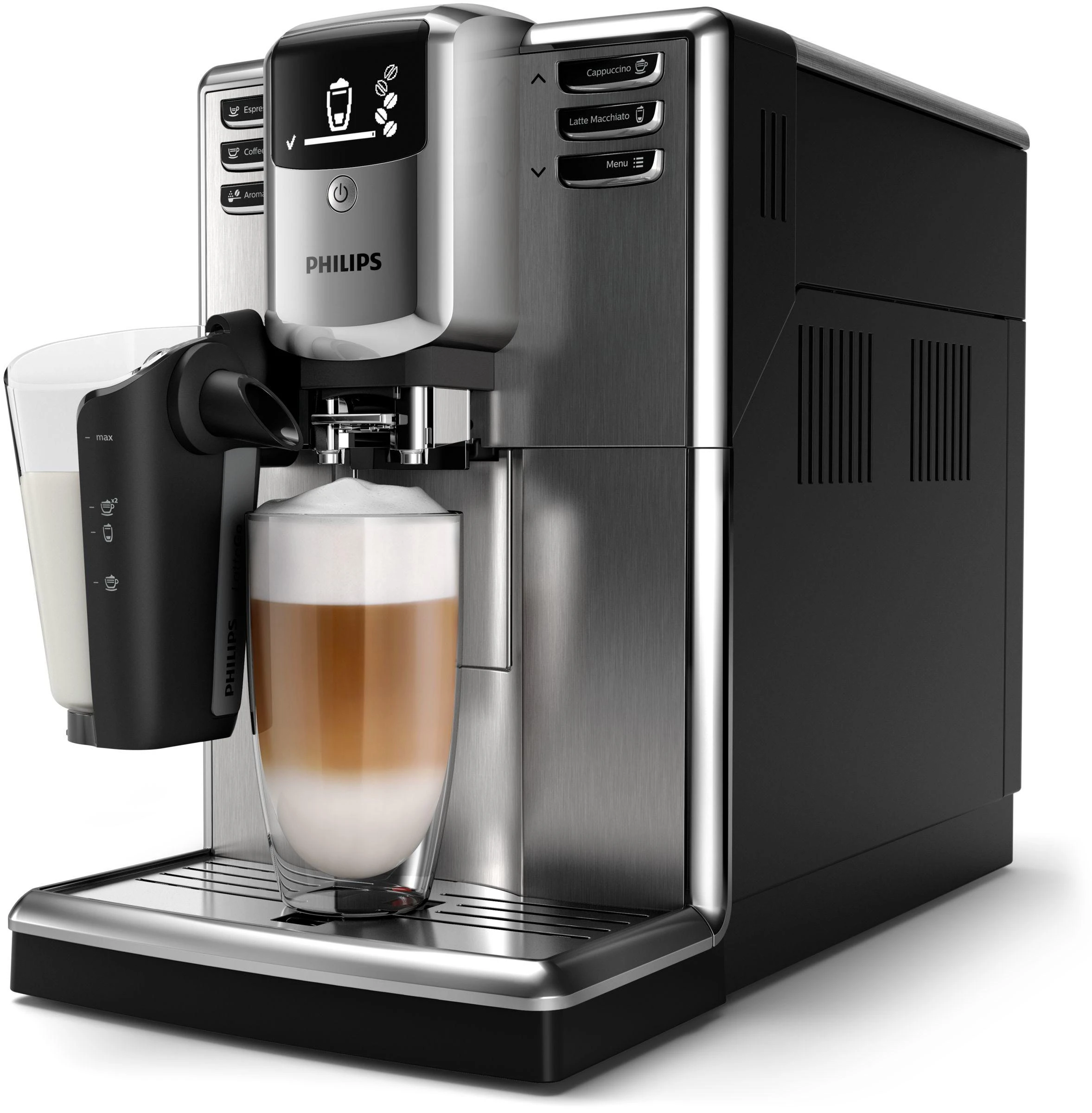 Kavos aparatas Philips Espresso EP5335/10 Su pieno plakikliu, Automatinis, Nerūdijantis plienas / juodas