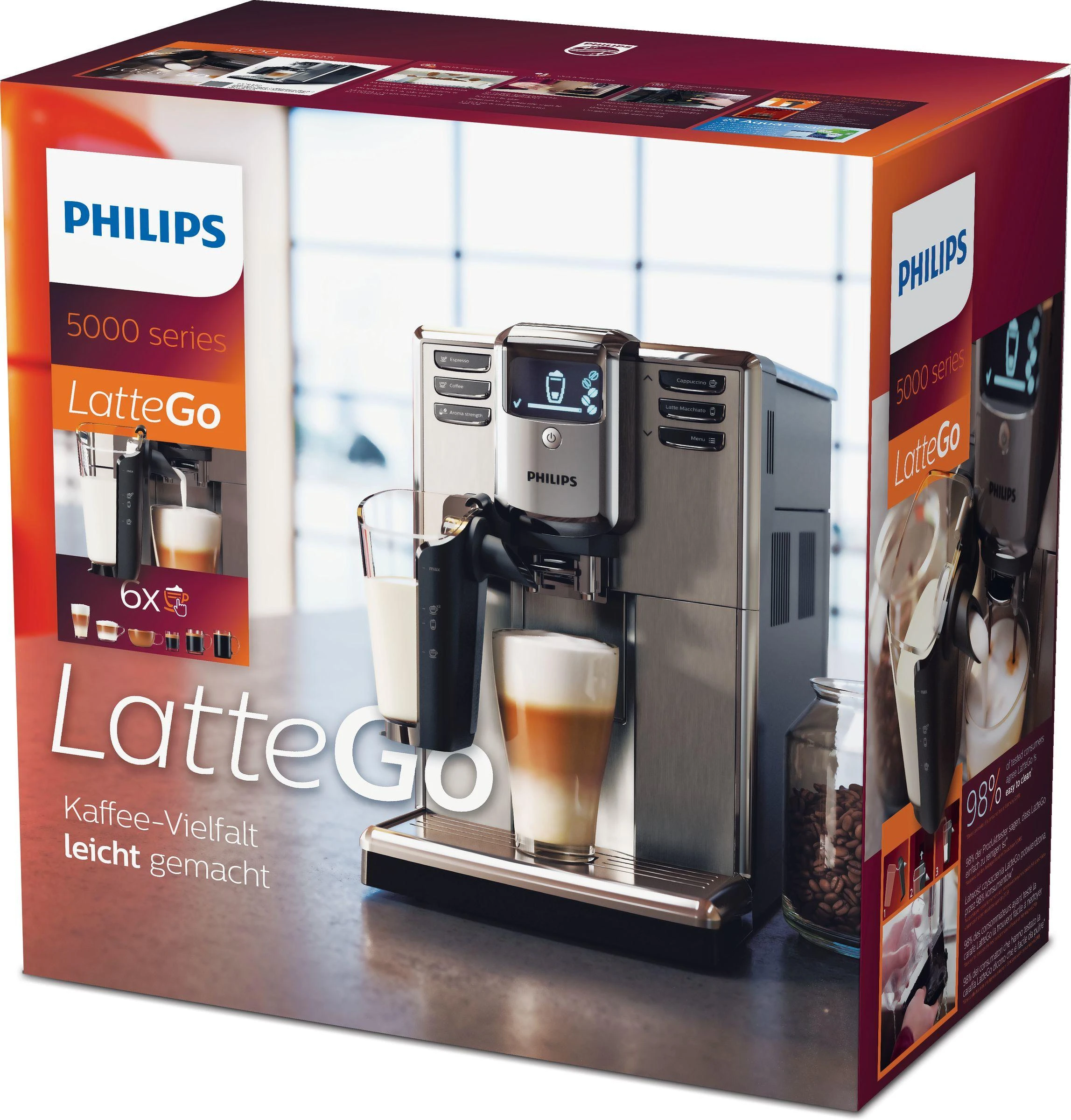 Kavos aparatas Philips Espresso EP5335/10 Su pieno plakikliu, Automatinis, Nerūdijantis plienas / juodas