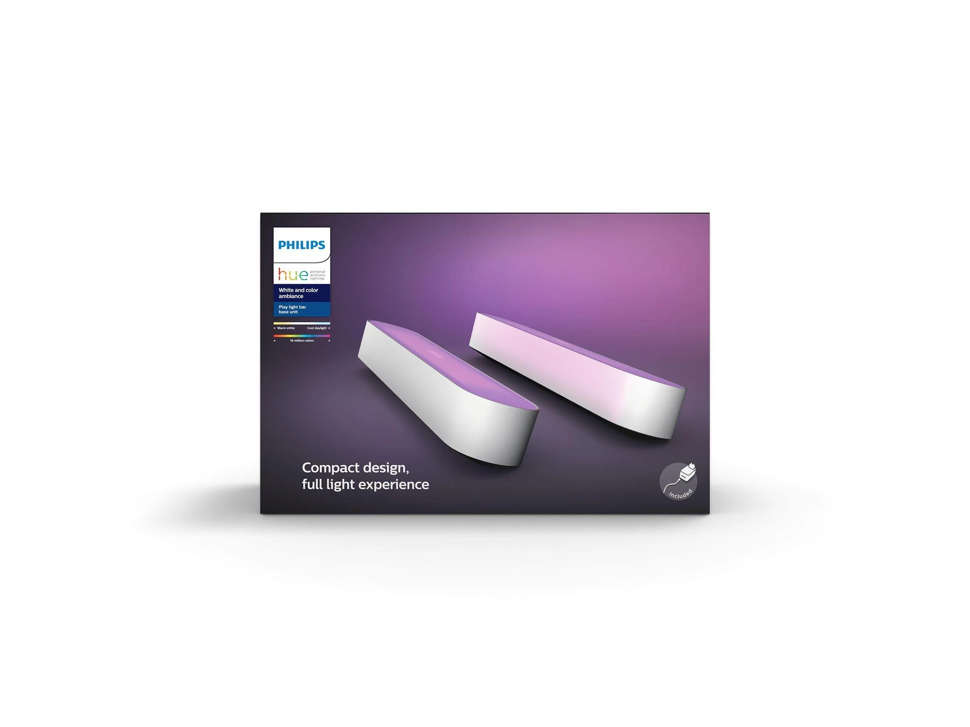 Philips Hue Dviejų šviestuvų juostų Play komplektas (Balta ir spalvota)