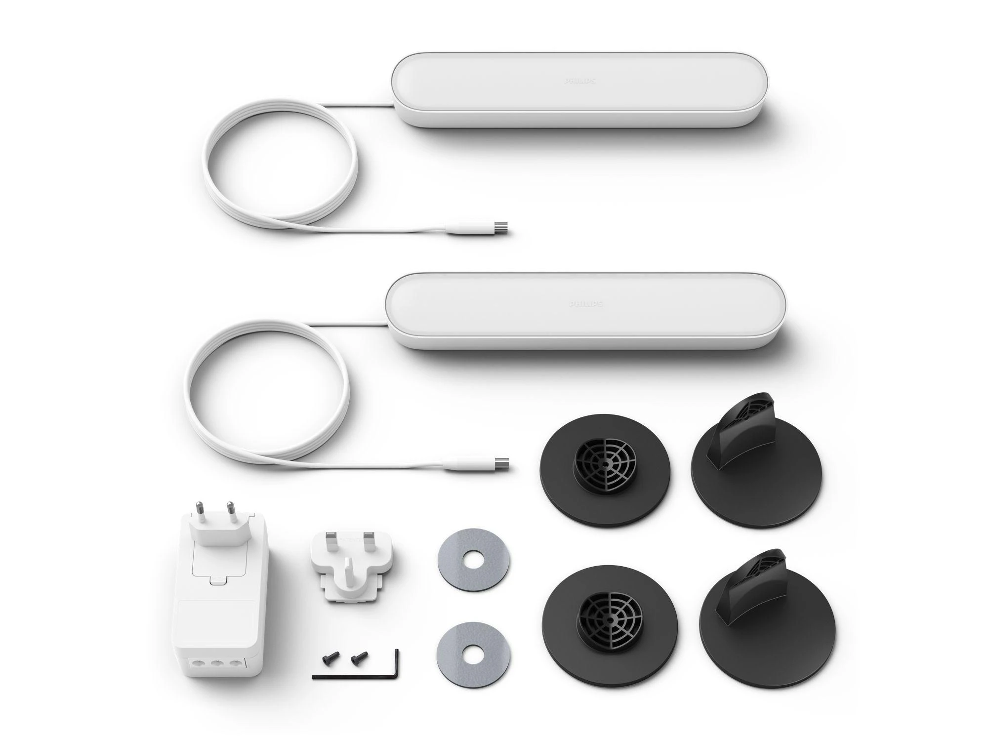 Philips Hue Dviejų šviestuvų juostų Play komplektas (Balta ir spalvota)