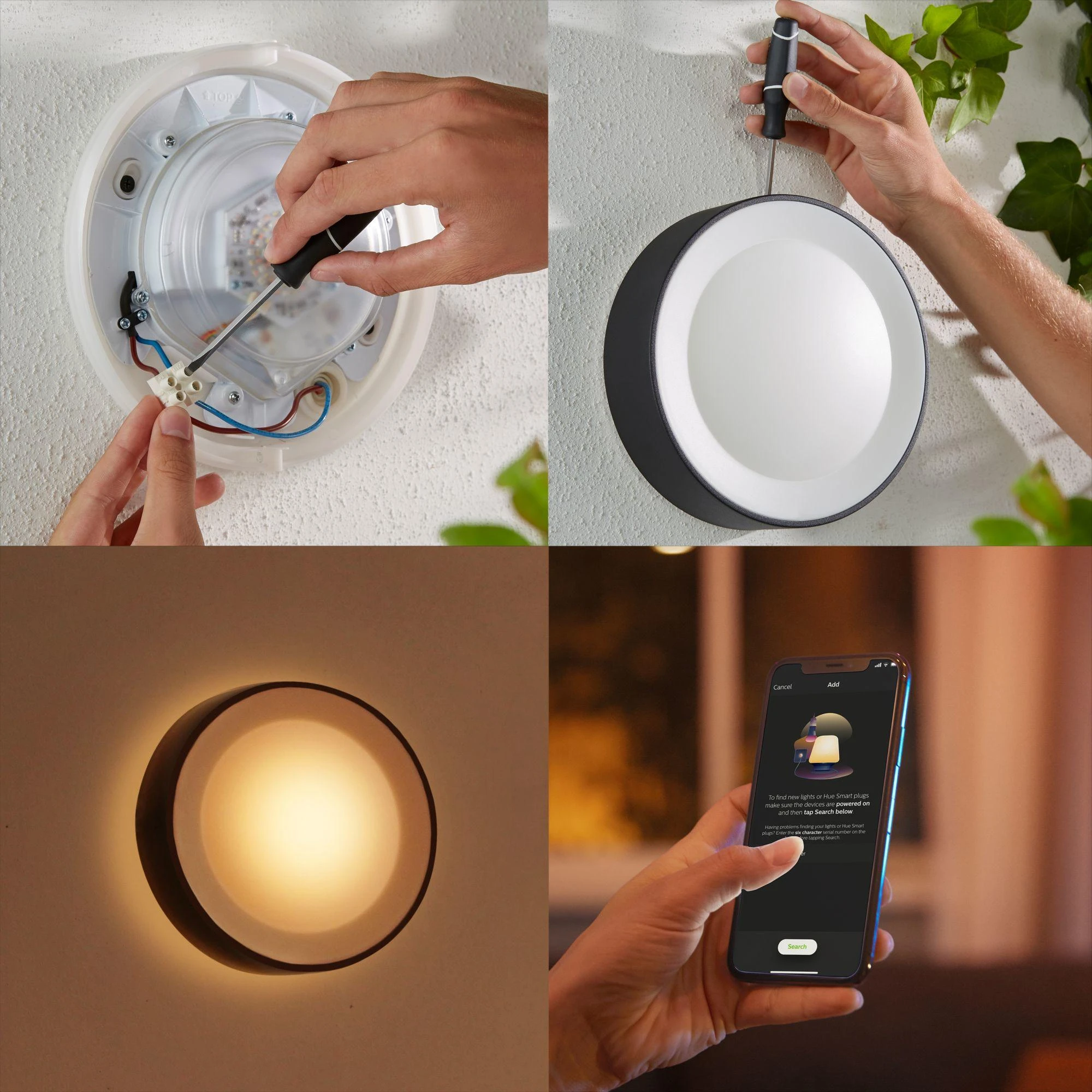 Philips Hue Sieninis lauko šviestuvas Daylo (Baltas ir spalvotas)