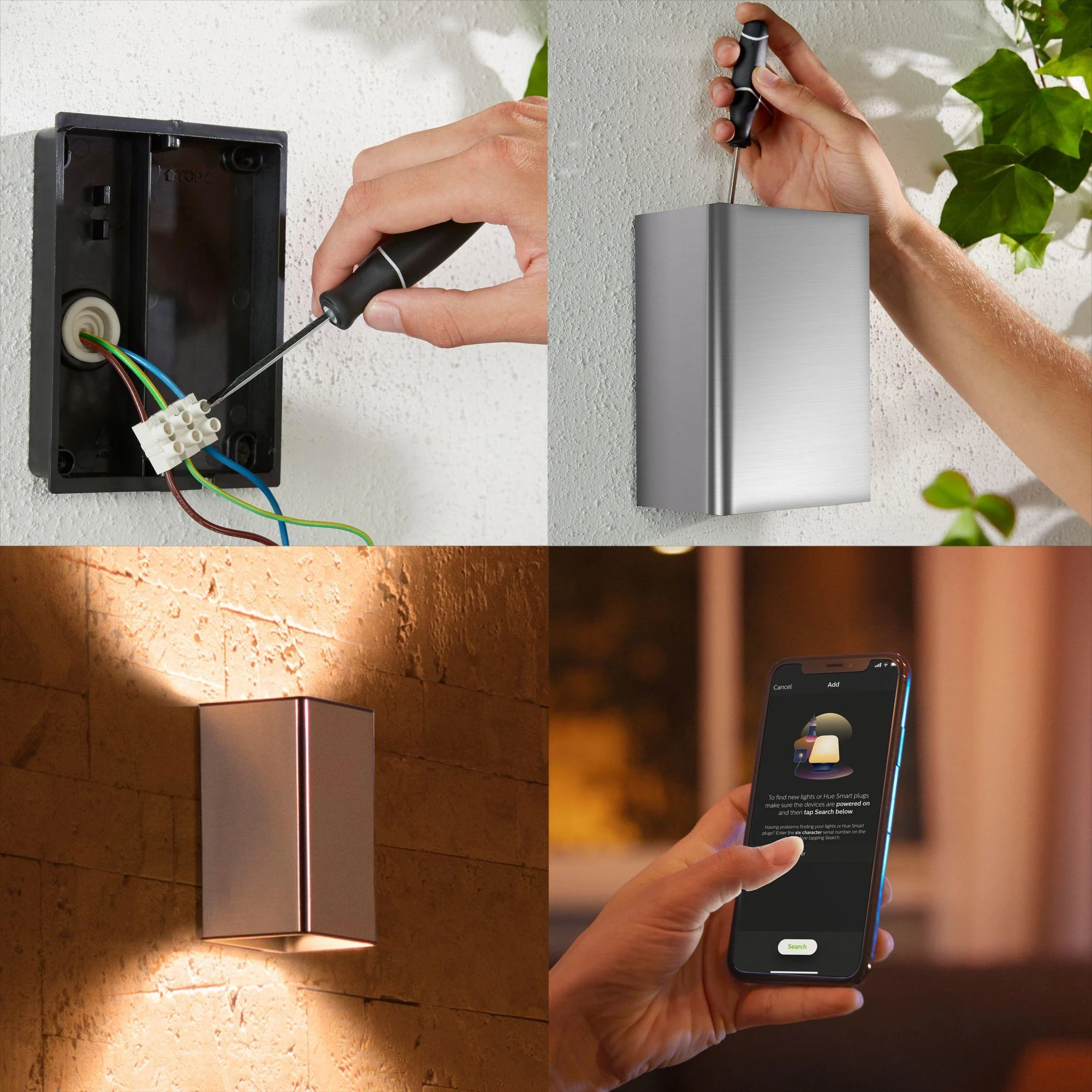 Philips Hue Sieninis lauko šviestuvas Resonate (Baltas ir spalvotas)