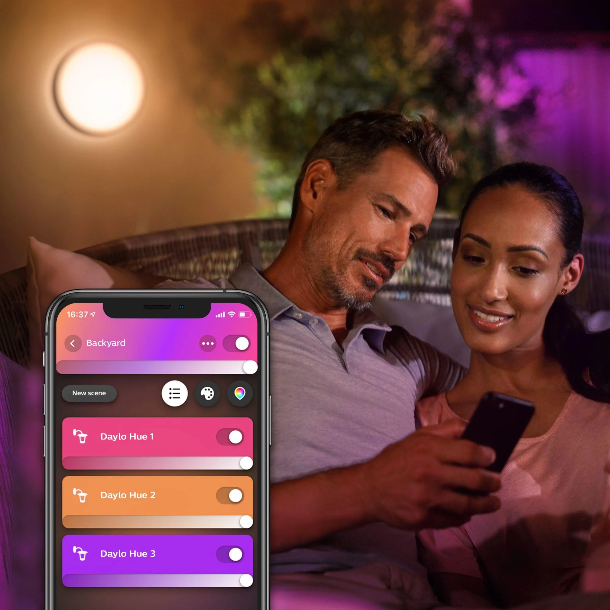 Philips Hue Sieninis lauko šviestuvas Daylo