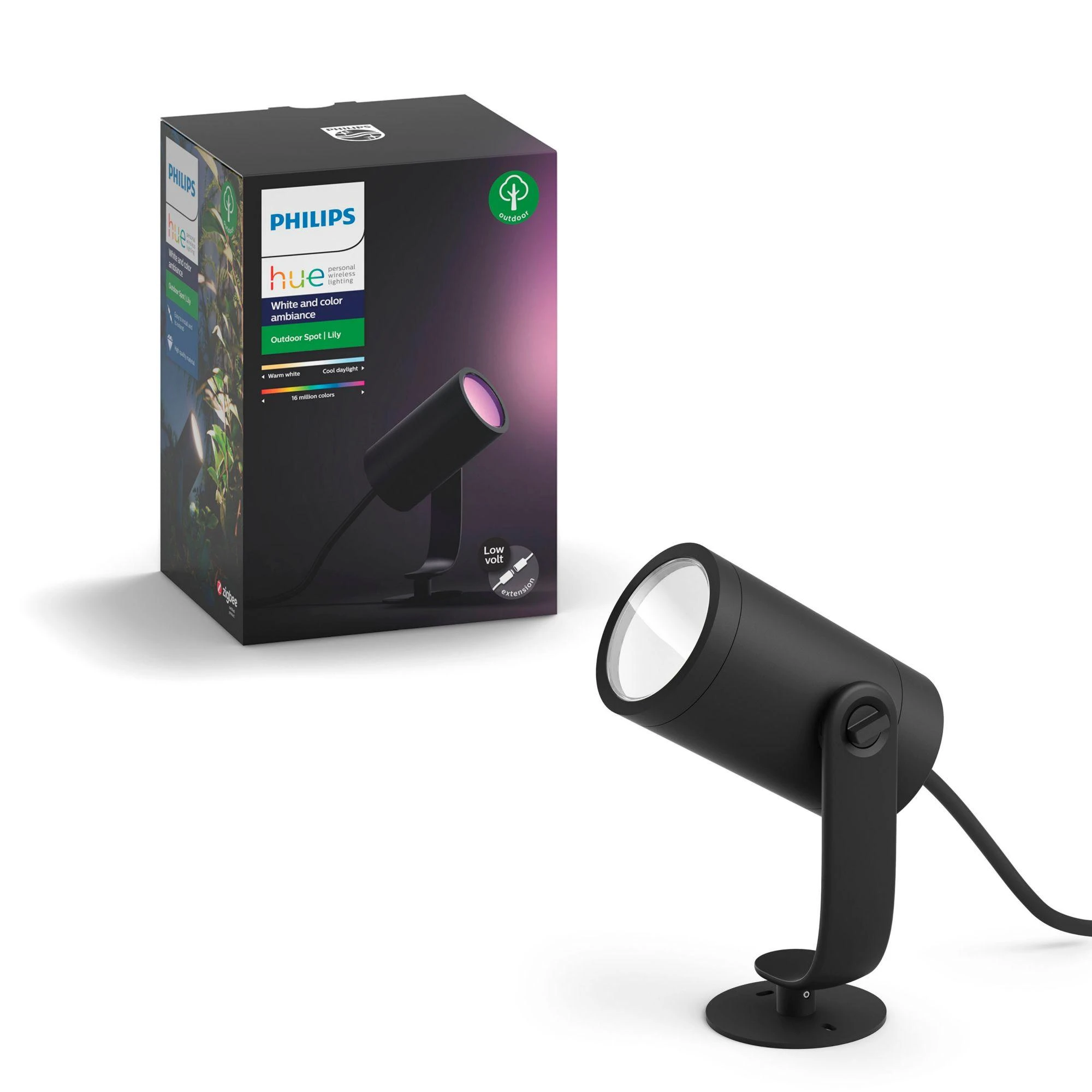Philips Hue Taškinis lauko šviestuvas Lily (Baltas ir spalvotas) aprašymas - Prekės nuotrauka