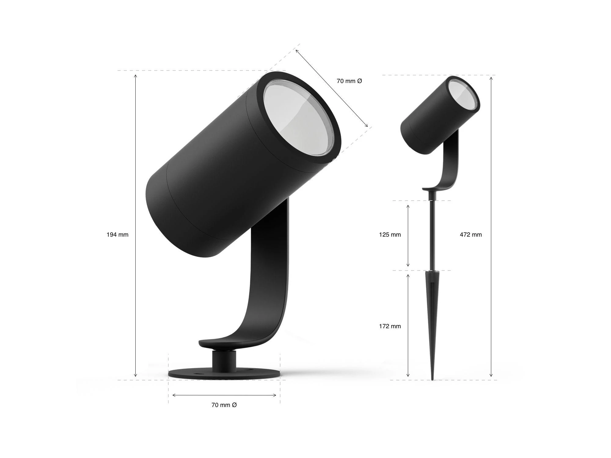 Philips Hue Taškinis lauko šviestuvas Lily (Baltas ir spalvotas)