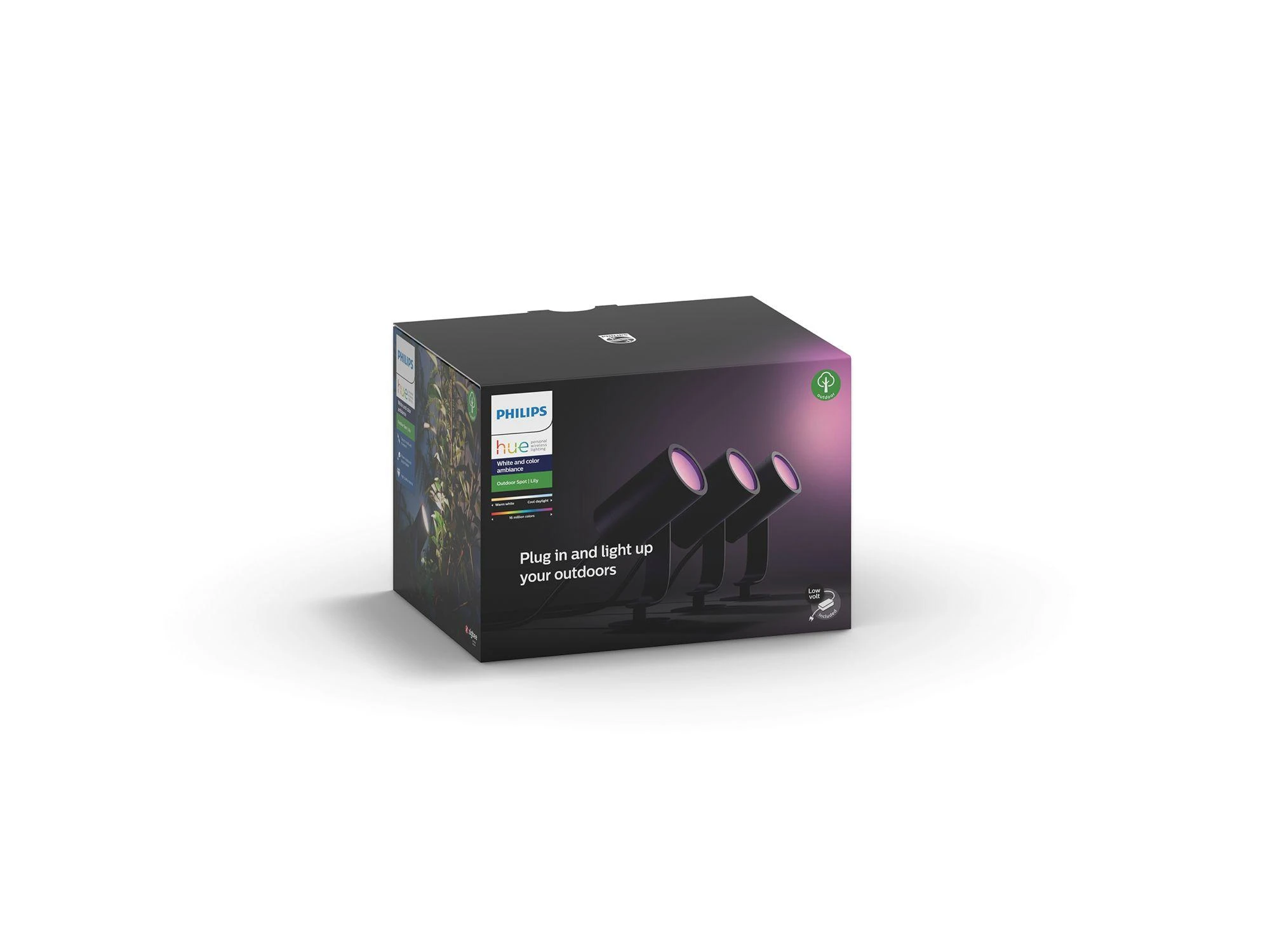Philips Hue Taškinis lauko šviestuvas Lily (Baltas ir spalvotas)