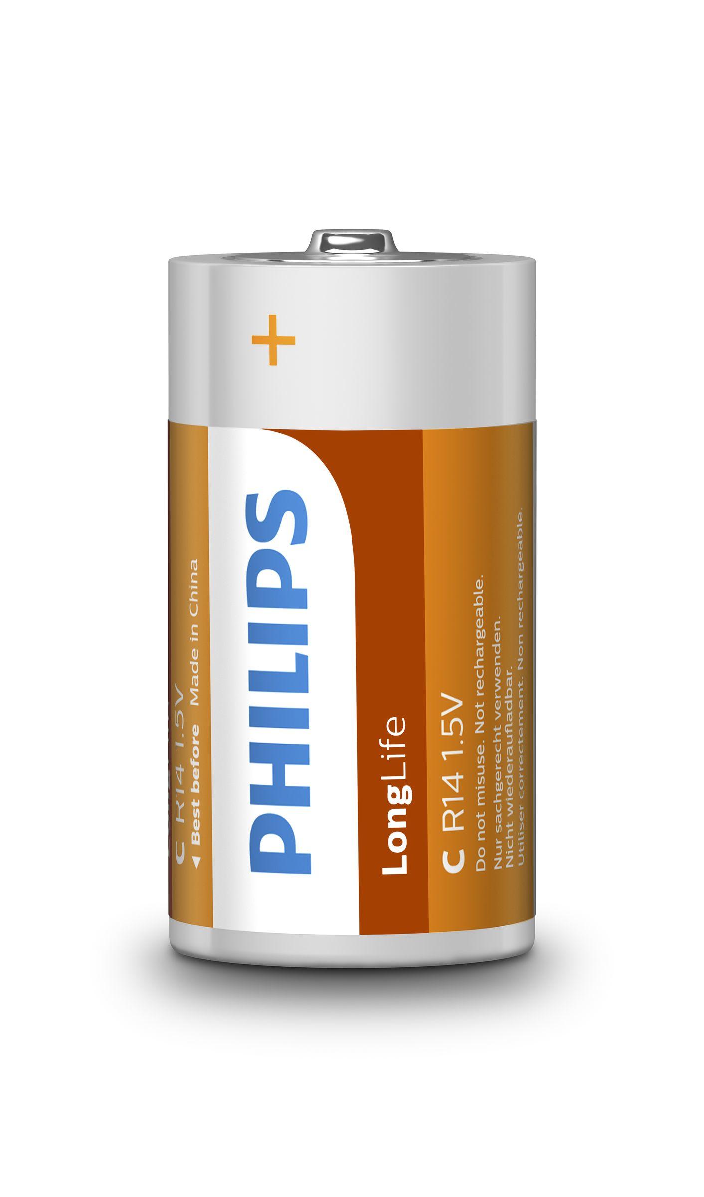 Philips LongLife baterija R14L2B/10